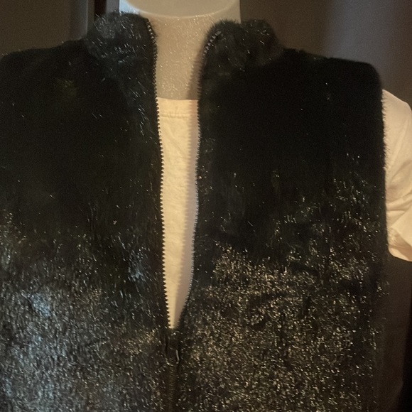 Designers originals women’s black zip up petite large vest - Picture 2 of 5